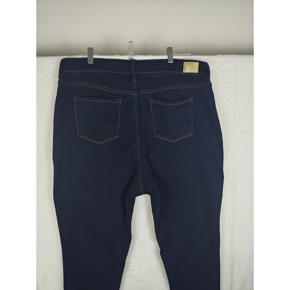 Anne Klein 18W High Rise Skinny Ankle Jeans Dark Indigo Stretch Denim Plus Size - Picture 4 of 13